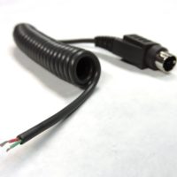 Custom retractile cord with molded adapter