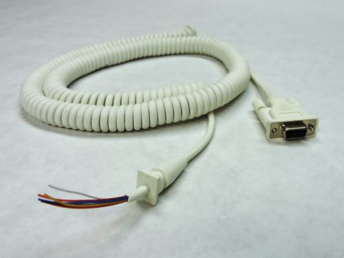 retractile cord with custom grommet